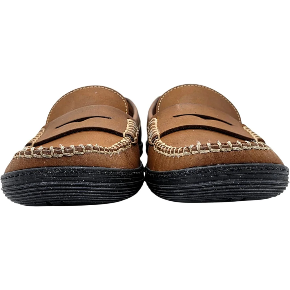 Italian Leather Dooney & Bourke Penny Loafers Mens 8.5 Brown Made in Italy
